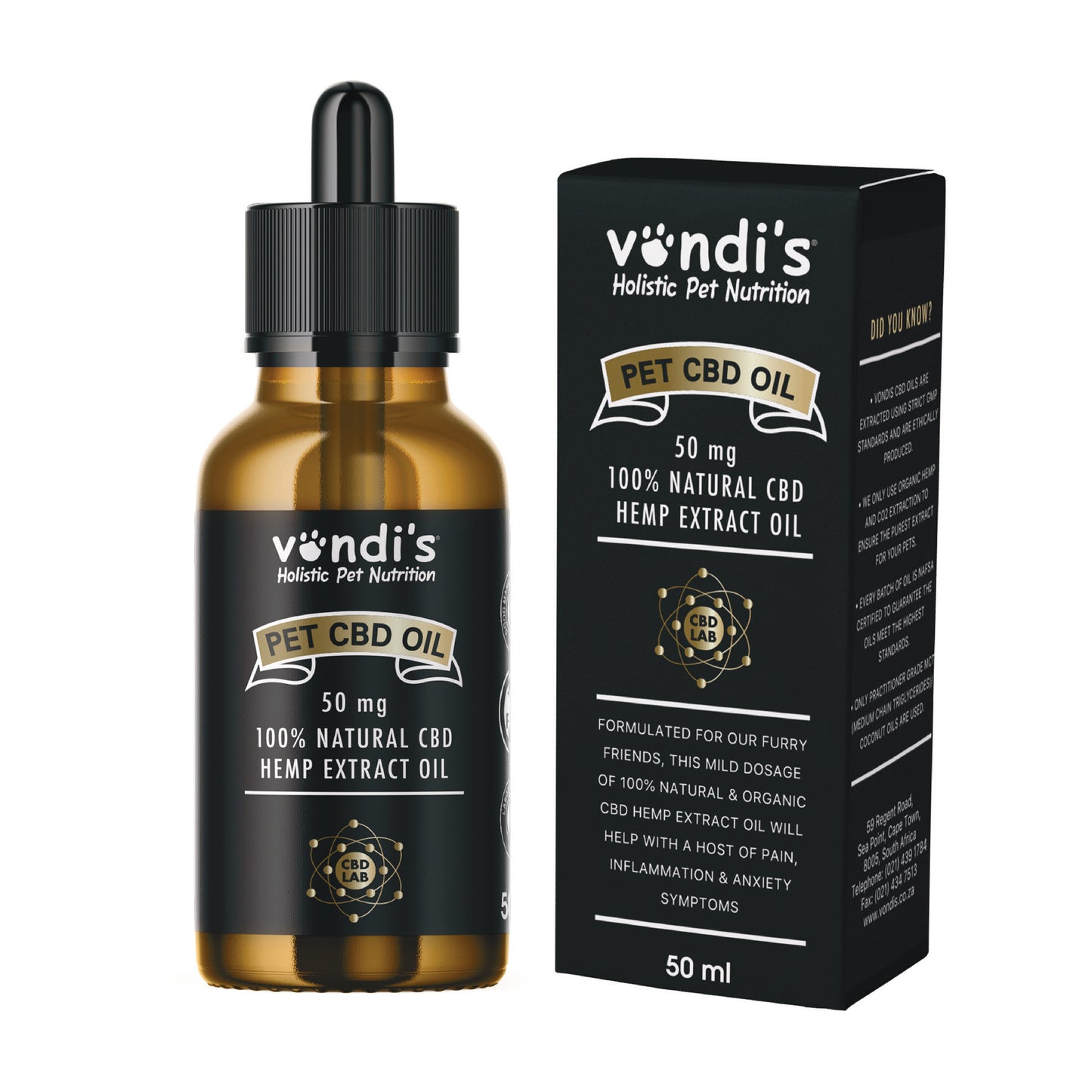 VONDIS THC Free CBD Oil 50ml – 50mg/ 300mg