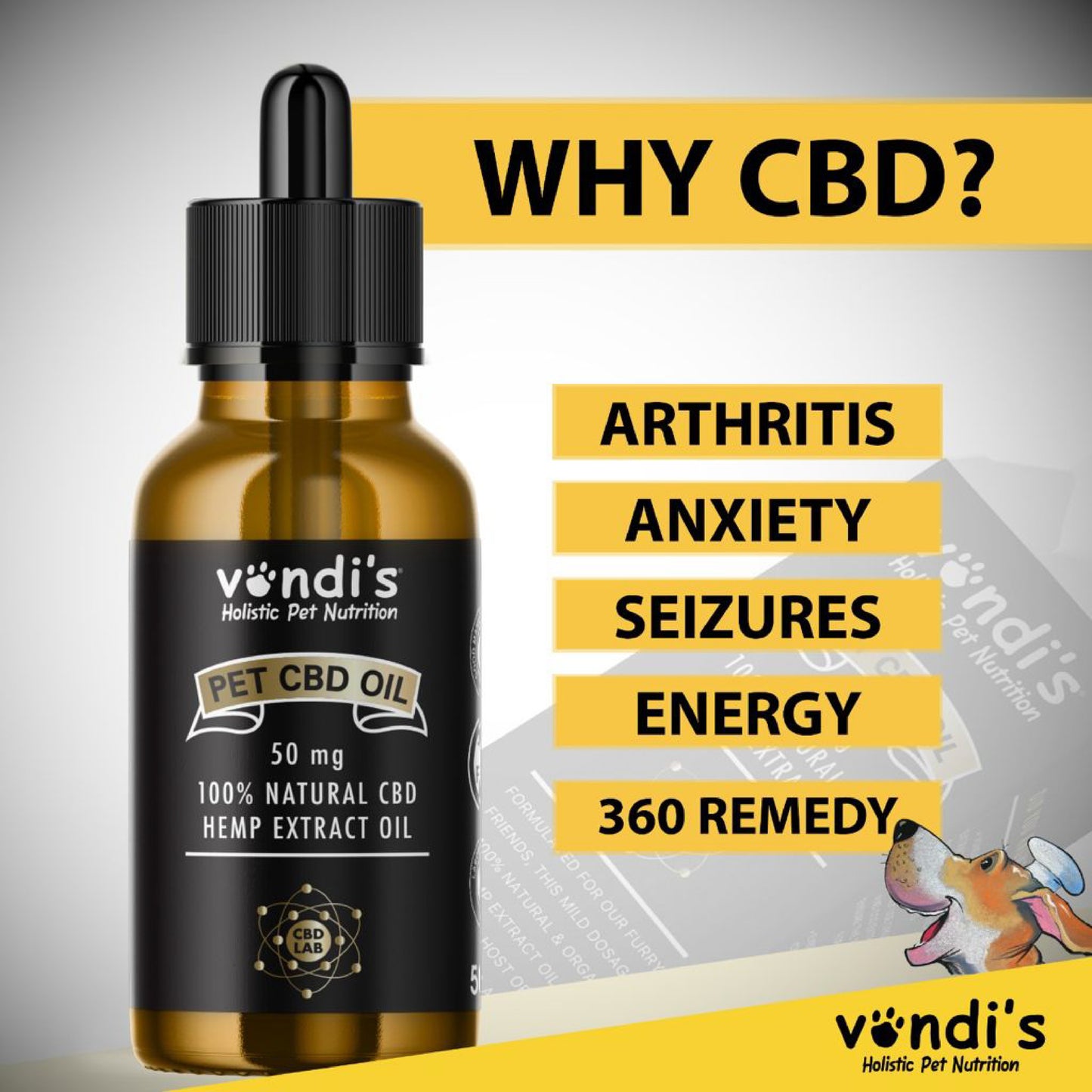 VONDIS THC Free CBD Oil 50ml – 50mg/ 300mg