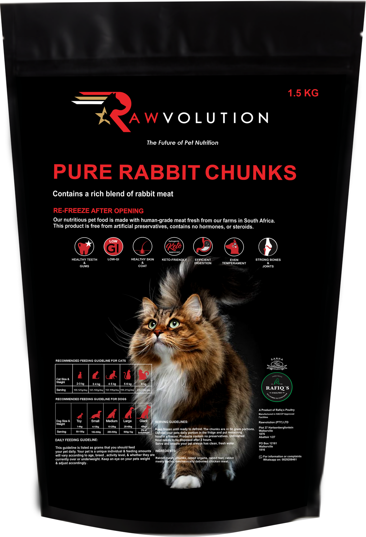 Pure Rabbit Chunks – RawVolution | Natural Pet Food in Cape Town ...